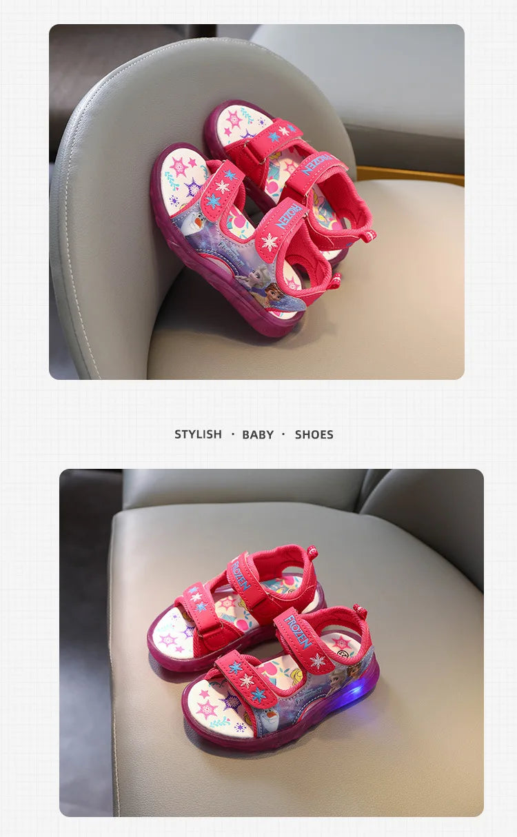 Kids Fashion Light-up Shoes Boys Luminous Light Beach Sandals Summer Little Kids Shiny Light Shoes Girls Glowing Light Sandals