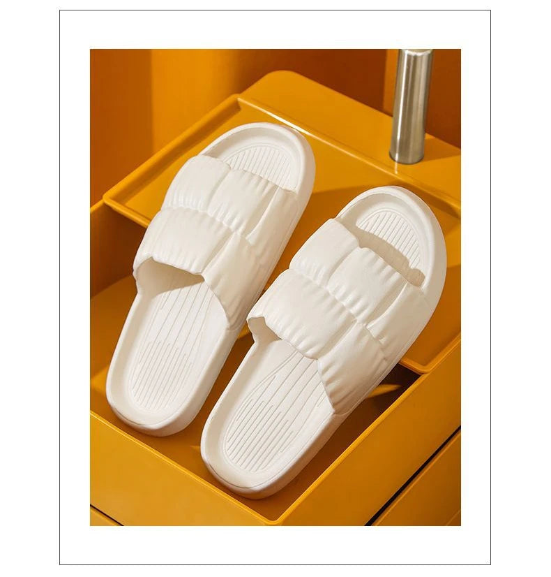 2023 Women Home Shoes Platform Slipper Summer Beach Flip Flops Women EVA Soft Sole Flat Shoes Mute Non-slip Slides Beach Sandal