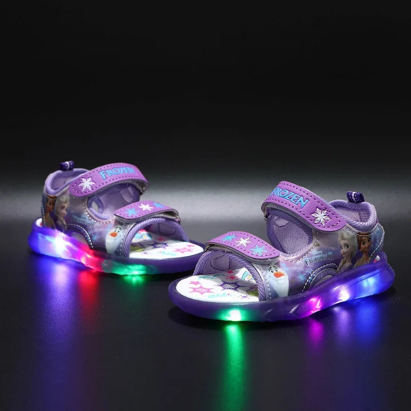 Kids Fashion Light-up Shoes Boys Luminous Light Beach Sandals Summer Little Kids Shiny Light Shoes Girls Glowing Light Sandals