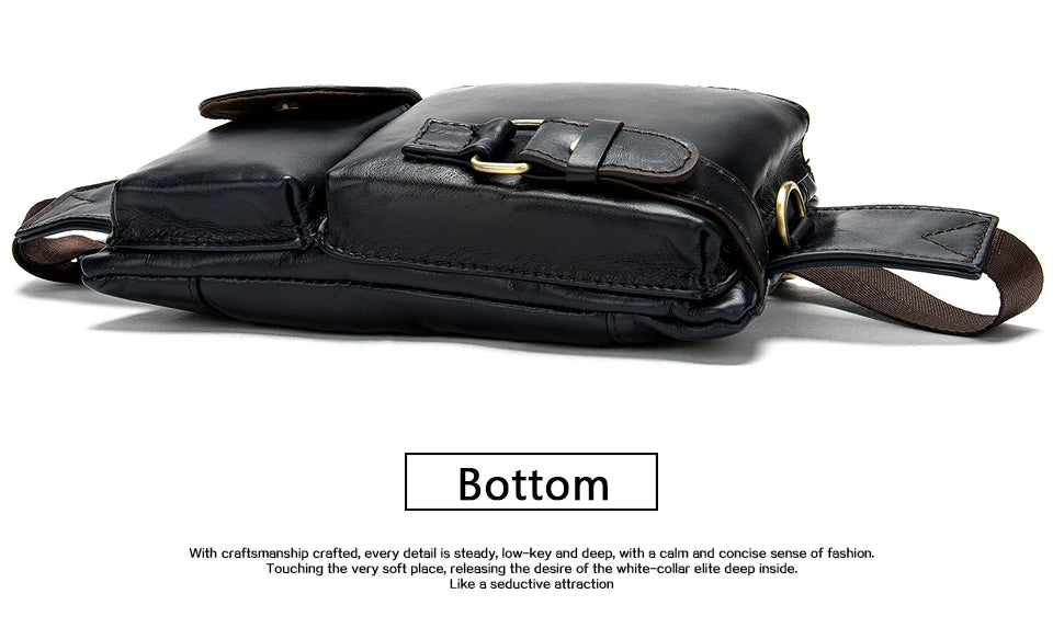 WESTAL Genuine Leather Waist Packs Men Waist Bags Fanny Pack Belt Bag Phone Bags Travel Waist Pack Male Small Waist Bag Leather