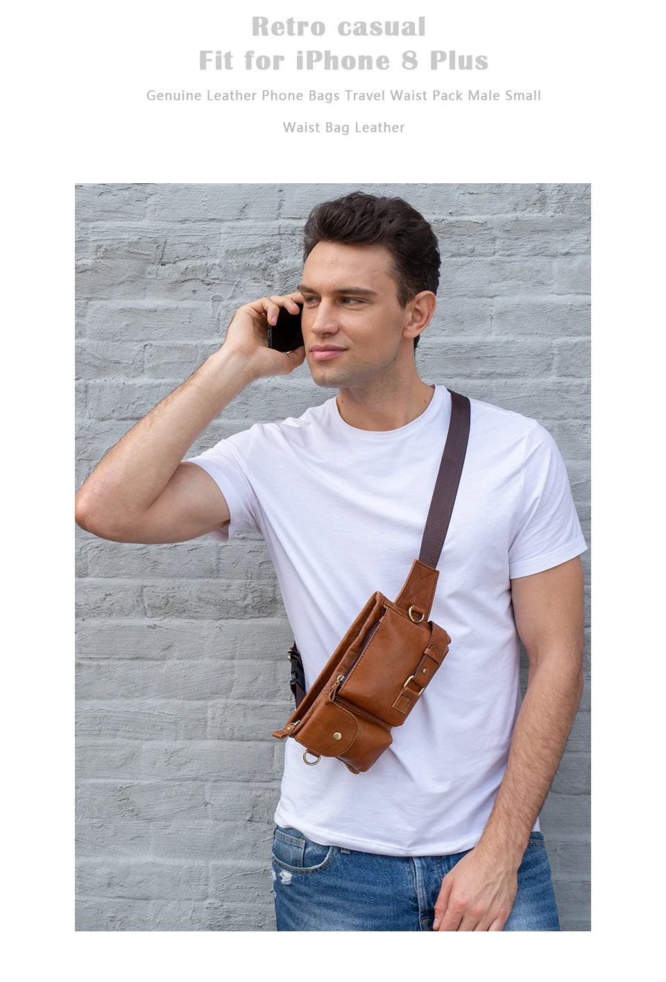 WESTAL Genuine Leather Waist Packs Men Waist Bags Fanny Pack Belt Bag Phone Bags Travel Waist Pack Male Small Waist Bag Leather