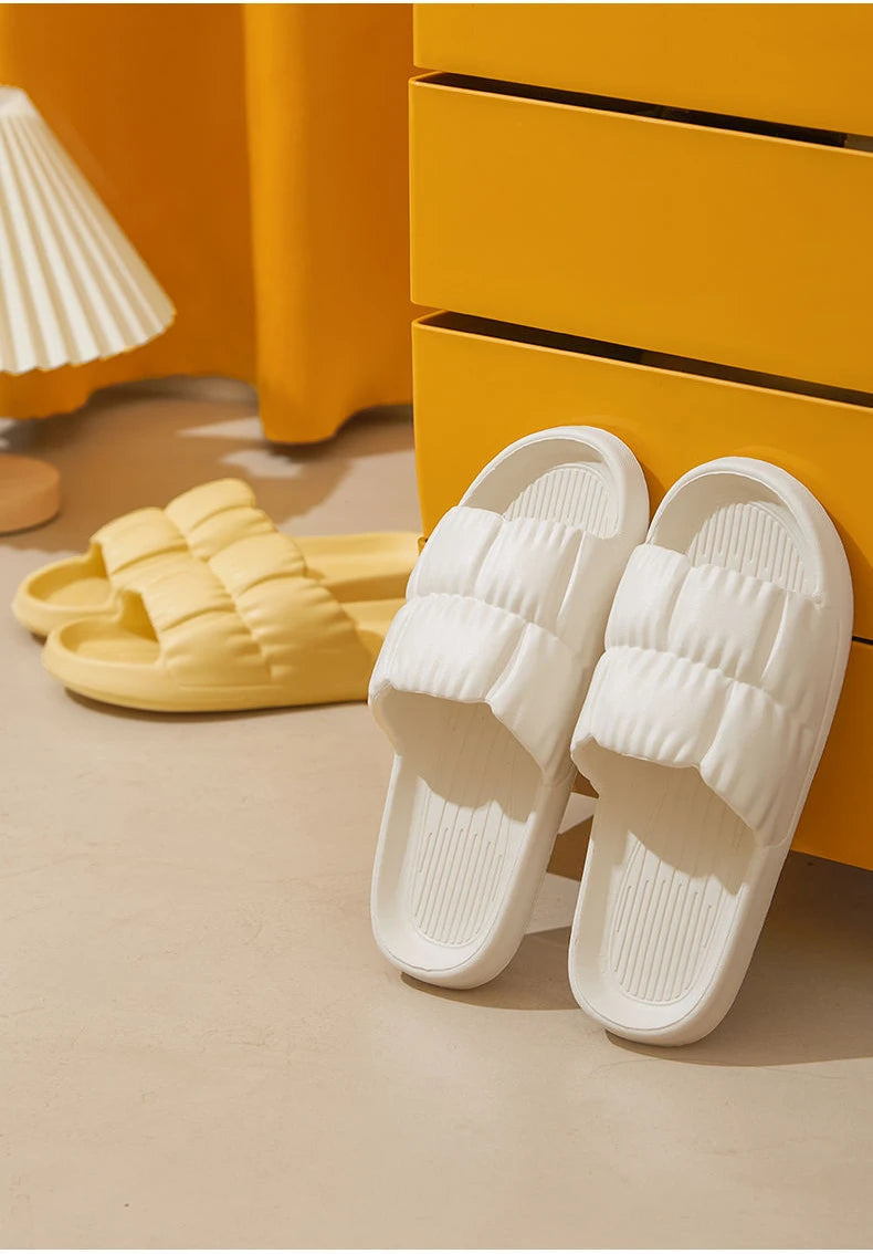 2023 Women Home Shoes Platform Slipper Summer Beach Flip Flops Women EVA Soft Sole Flat Shoes Mute Non-slip Slides Beach Sandal