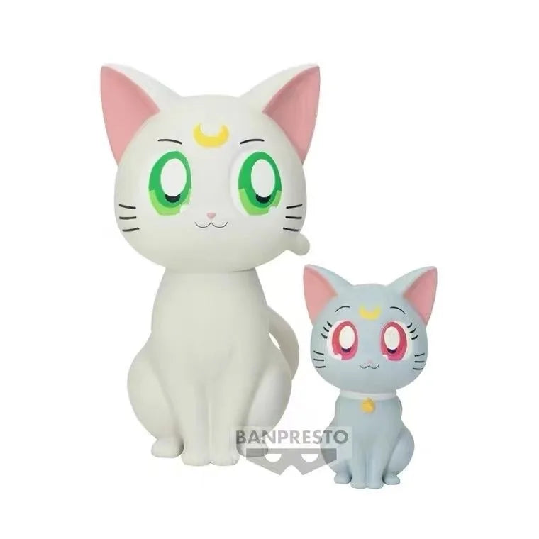 Bandai Original Bp Theatrical Version Sailor Moon Eternal Cosmos Sofvimates Luna Diana Artemis Anime Action Figures Toys Gifts