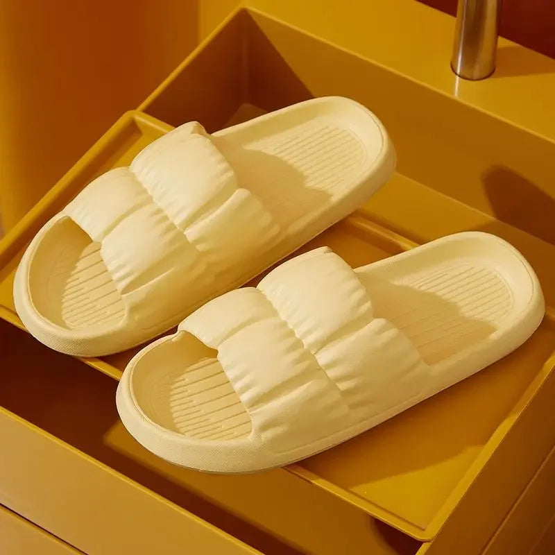 2023 Women Home Shoes Platform Slipper Summer Beach Flip Flops Women EVA Soft Sole Flat Shoes Mute Non-slip Slides Beach Sandal