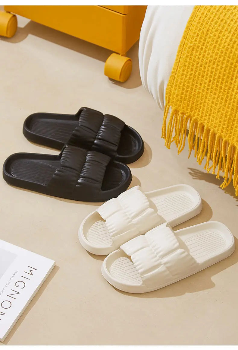 2023 Women Home Shoes Platform Slipper Summer Beach Flip Flops Women EVA Soft Sole Flat Shoes Mute Non-slip Slides Beach Sandal