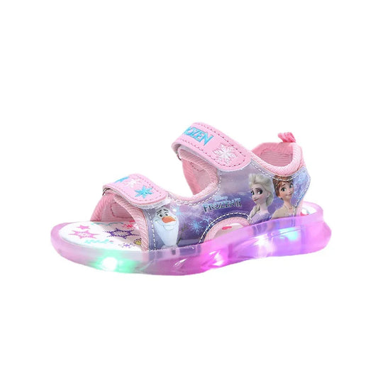 Kids Fashion Light-up Shoes Boys Luminous Light Beach Sandals Summer Little Kids Shiny Light Shoes Girls Glowing Light Sandals