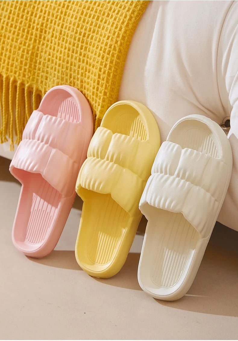 2023 Women Home Shoes Platform Slipper Summer Beach Flip Flops Women EVA Soft Sole Flat Shoes Mute Non-slip Slides Beach Sandal