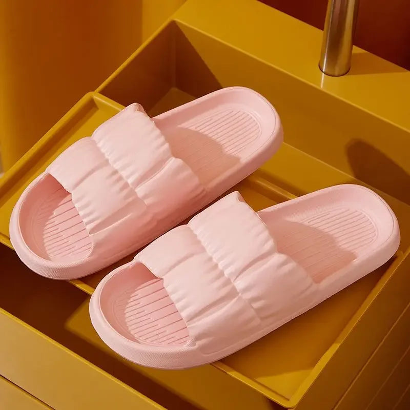 2023 Women Home Shoes Platform Slipper Summer Beach Flip Flops Women EVA Soft Sole Flat Shoes Mute Non-slip Slides Beach Sandal