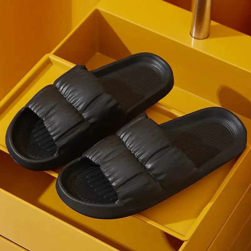 2023 Women Home Shoes Platform Slipper Summer Beach Flip Flops Women EVA Soft Sole Flat Shoes Mute Non-slip Slides Beach Sandal