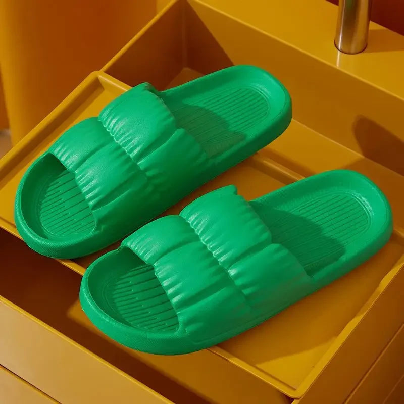 2023 Women Home Shoes Platform Slipper Summer Beach Flip Flops Women EVA Soft Sole Flat Shoes Mute Non-slip Slides Beach Sandal