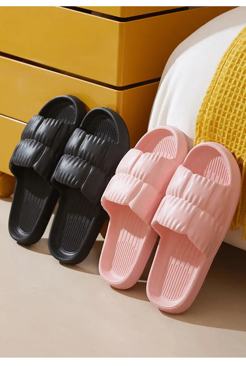 2023 Women Home Shoes Platform Slipper Summer Beach Flip Flops Women EVA Soft Sole Flat Shoes Mute Non-slip Slides Beach Sandal