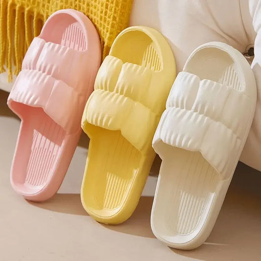 2023 Women Home Shoes Platform Slipper Summer Beach Flip Flops Women EVA Soft Sole Flat Shoes Mute Non-slip Slides Beach Sandal