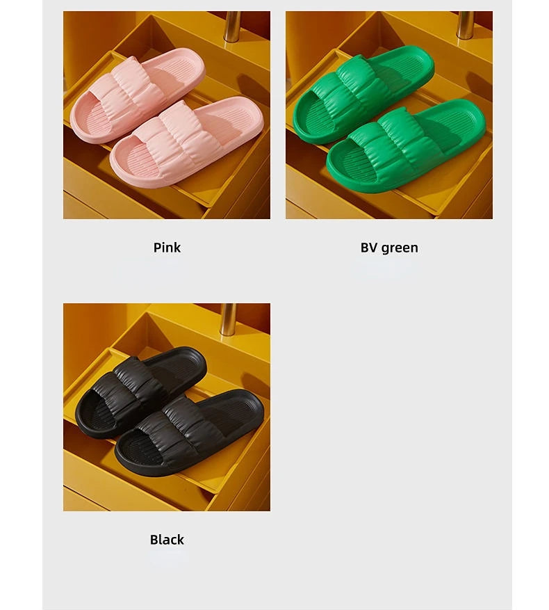 2023 Women Home Shoes Platform Slipper Summer Beach Flip Flops Women EVA Soft Sole Flat Shoes Mute Non-slip Slides Beach Sandal