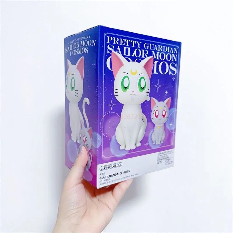 Bandai Original Bp Theatrical Version Sailor Moon Eternal Cosmos Sofvimates Luna Diana Artemis Anime Action Figures Toys Gifts