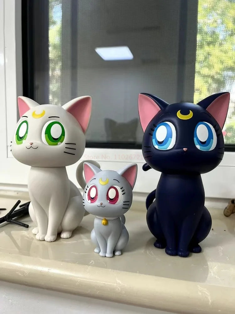 Bandai Original Bp Theatrical Version Sailor Moon Eternal Cosmos Sofvimates Luna Diana Artemis Anime Action Figures Toys Gifts