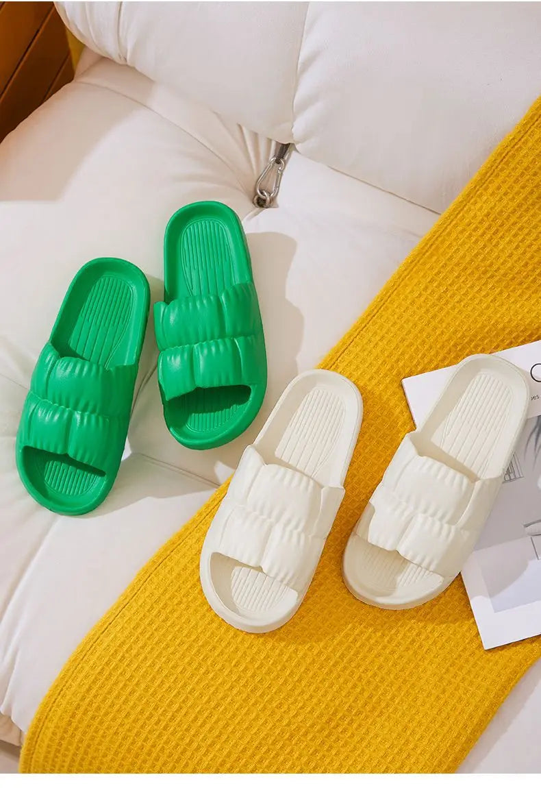 2023 Women Home Shoes Platform Slipper Summer Beach Flip Flops Women EVA Soft Sole Flat Shoes Mute Non-slip Slides Beach Sandal