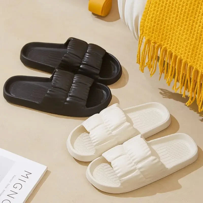 2023 Women Home Shoes Platform Slipper Summer Beach Flip Flops Women EVA Soft Sole Flat Shoes Mute Non-slip Slides Beach Sandal