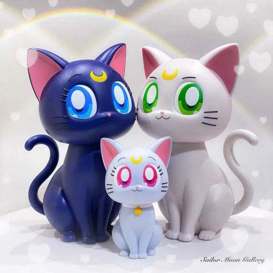 Bandai Original Bp Theatrical Version Sailor Moon Eternal Cosmos Sofvimates Luna Diana Artemis Anime Action Figures Toys Gifts