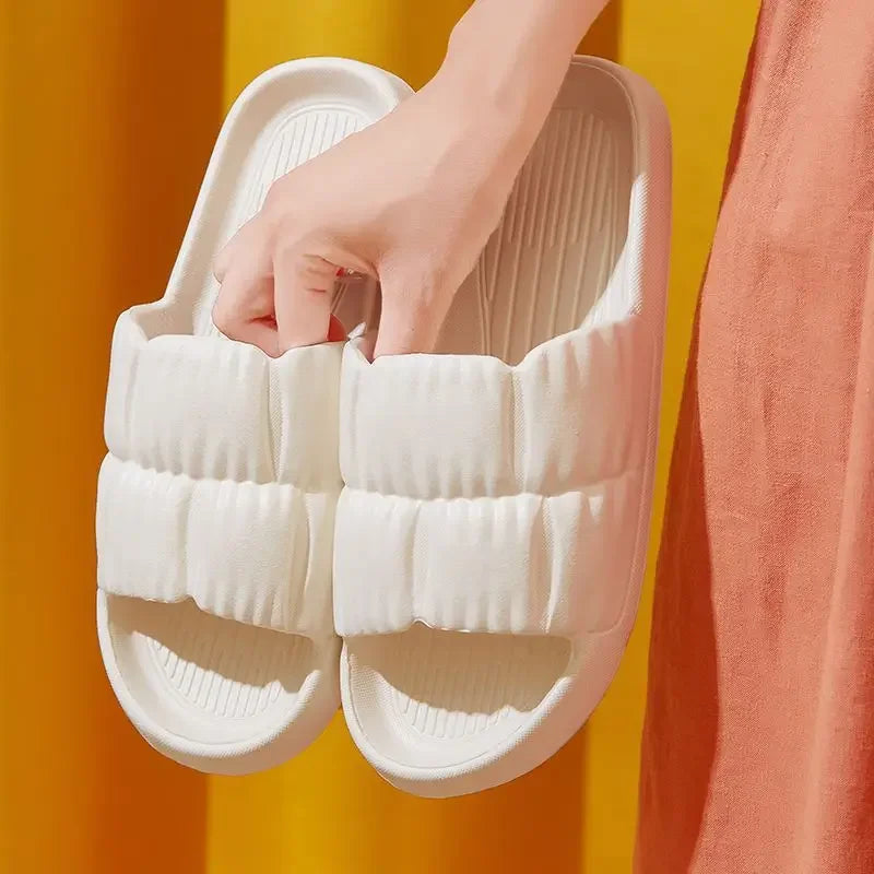 2023 Women Home Shoes Platform Slipper Summer Beach Flip Flops Women EVA Soft Sole Flat Shoes Mute Non-slip Slides Beach Sandal